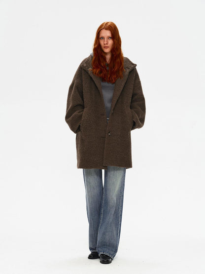 Northbutsouth Brown Textured Cocoon Women&