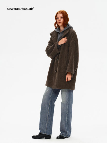 Northbutsouth Brown Textured Cocoon Women&