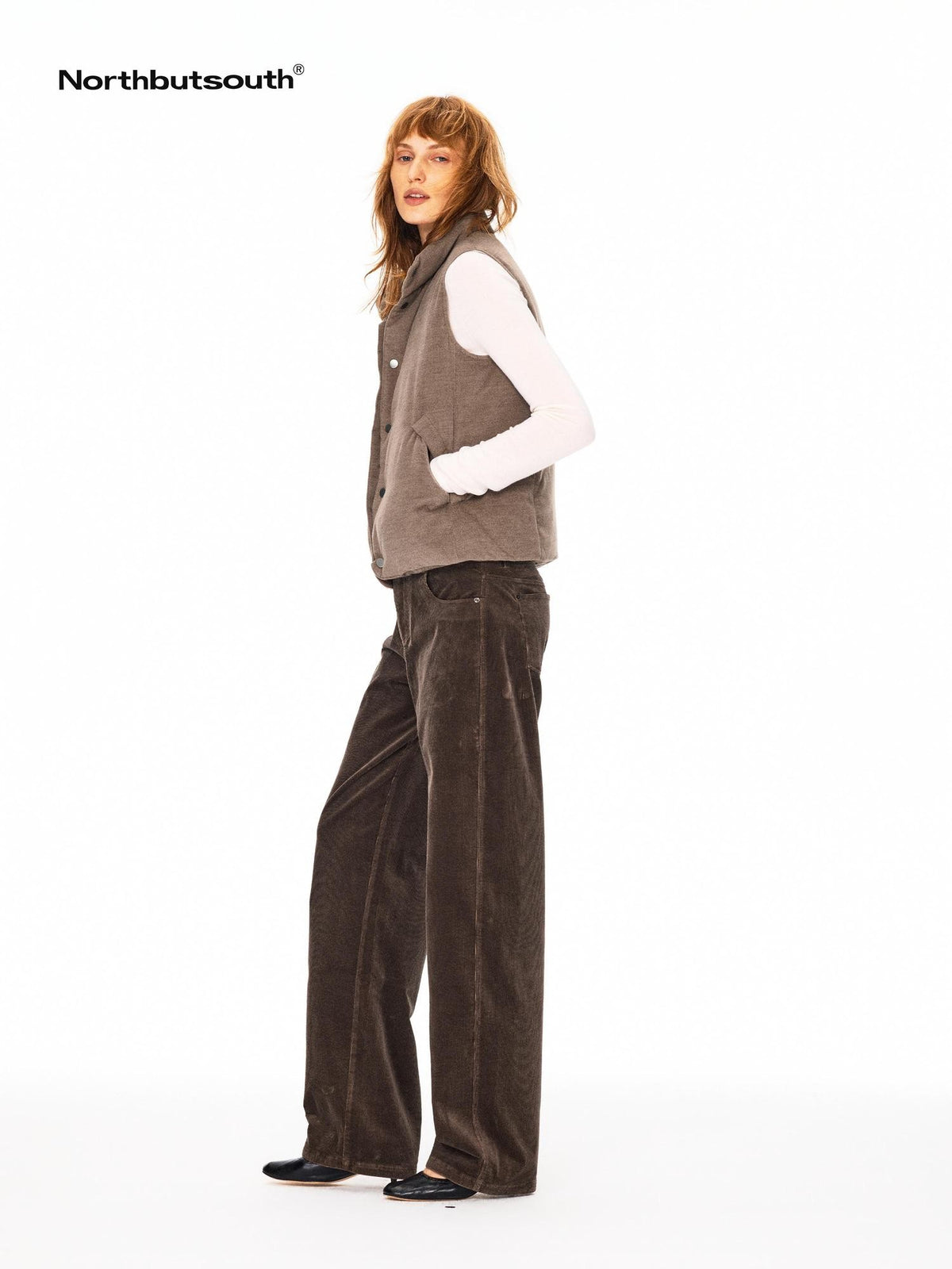 Northbutsouth Brushed Stand Collar Wool Blend Women&
