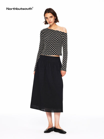 Northbutsouth Bubble Texture Openwork Knit Floral Women&