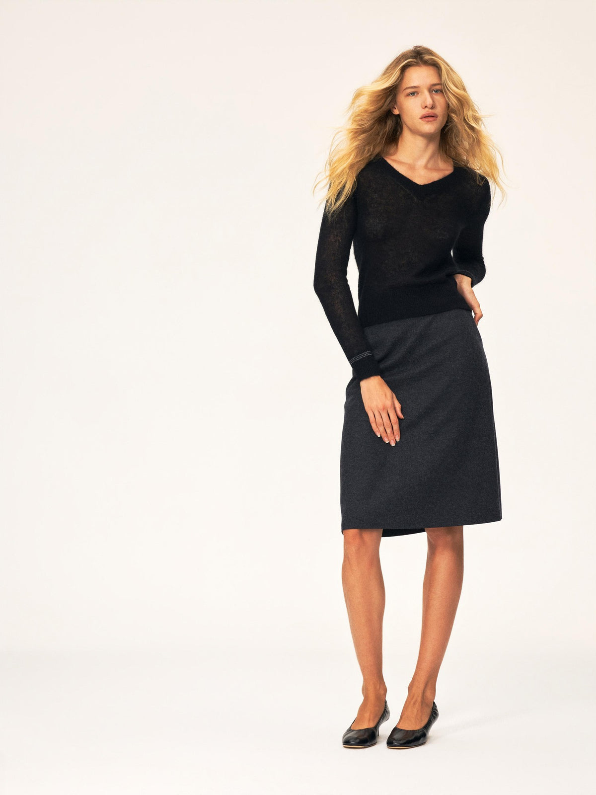 Northbutsouth Casual Mid Rise Loose Wool Blend Women&