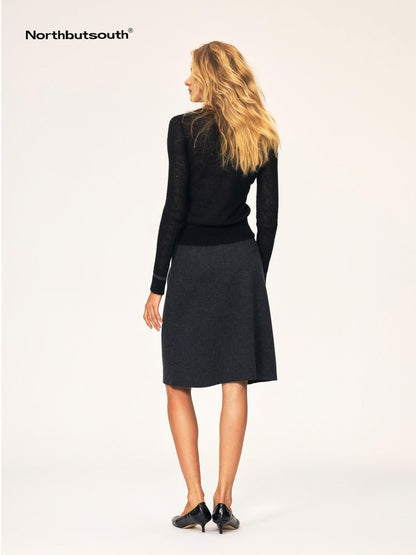 Northbutsouth Casual Mid Rise Loose Wool Blend Women&