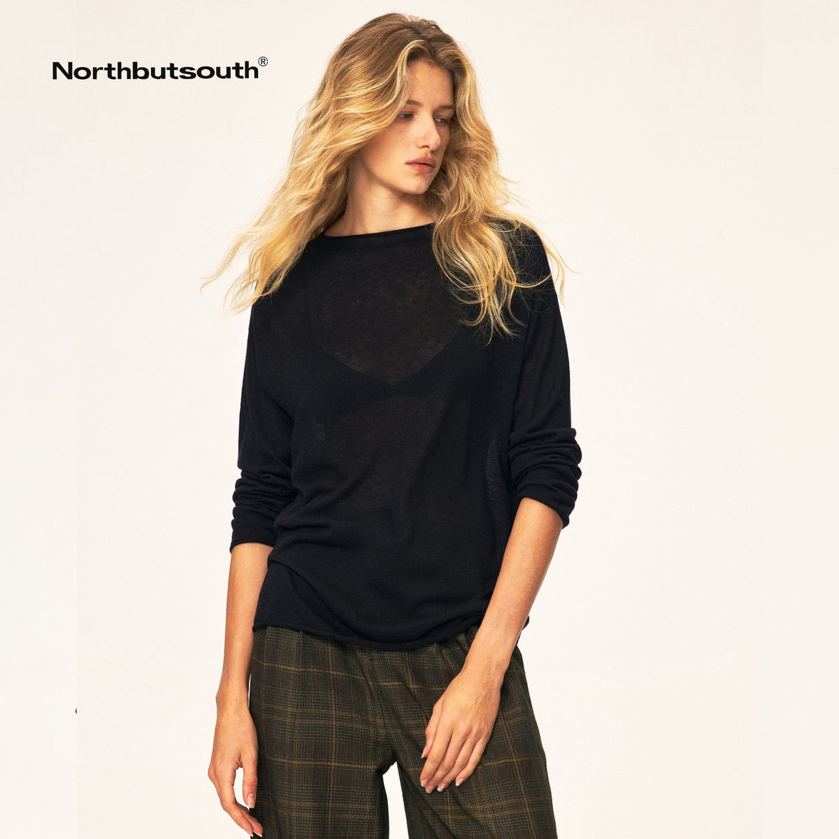 Northbutsouth_Casual_Rolled_Edge_Loose_Knit_Women&