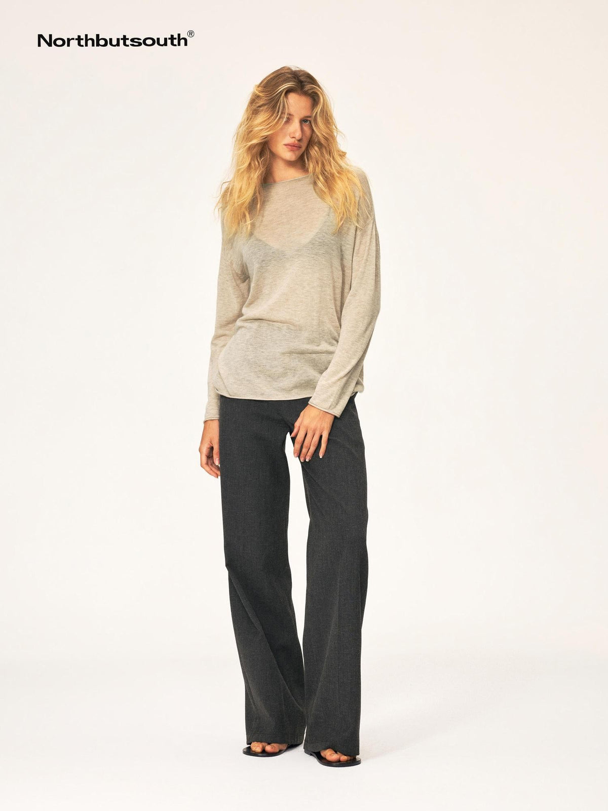 Northbutsouth Casual Rolled Edge Loose Knit Women&