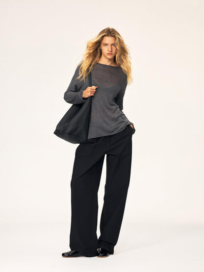 Northbutsouth Casual Rolled Edge Loose Knit Women&