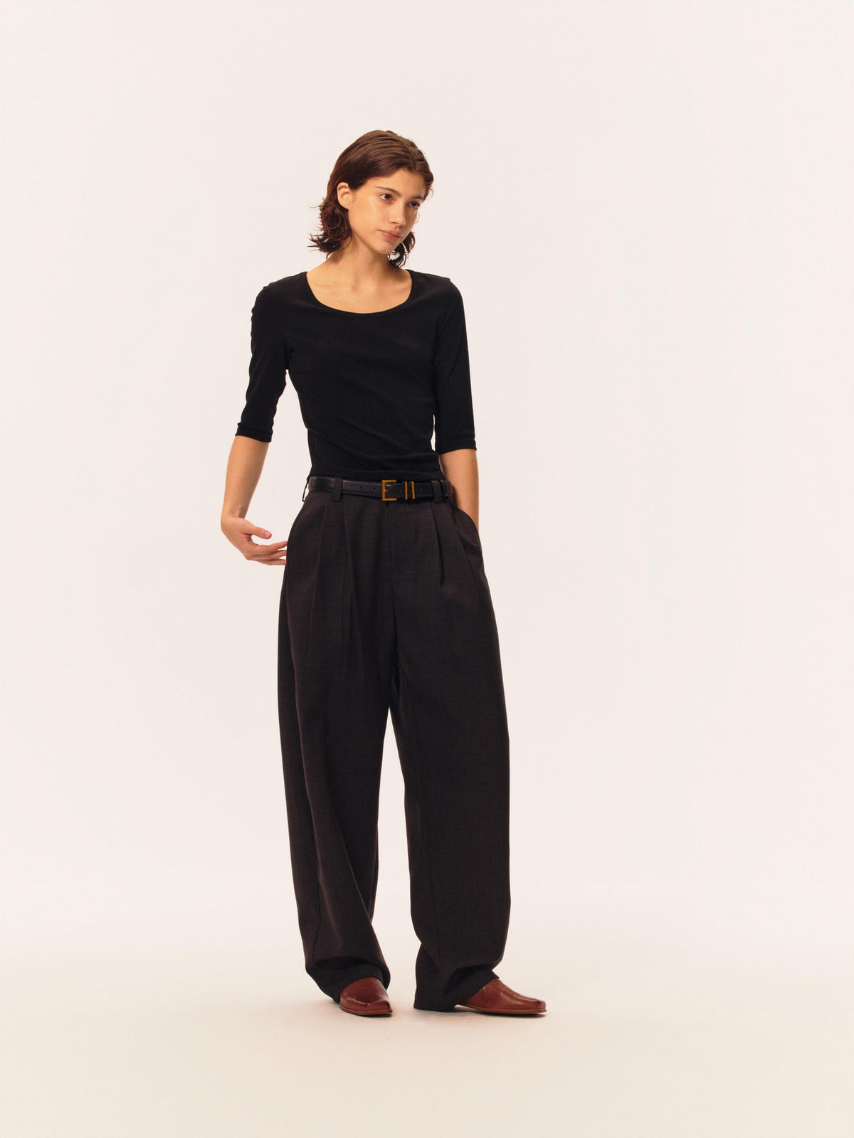 Northbutsouth Casual Round Neck Six Sleeve Tencel Cotton Women&