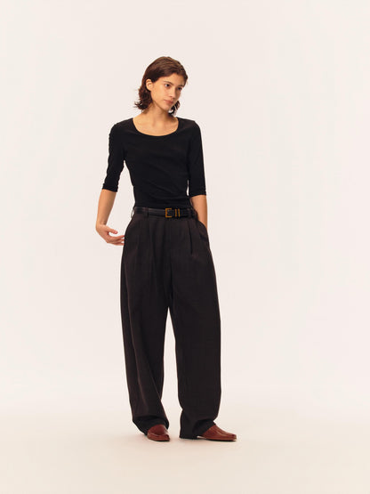 Northbutsouth Casual Round Neck Six Sleeve Tencel Cotton Women&
