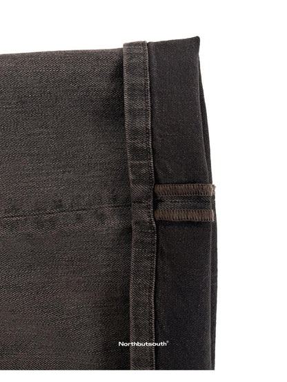 Northbutsouth Chocolate Vintage Distressed Enzyme Wash Women&