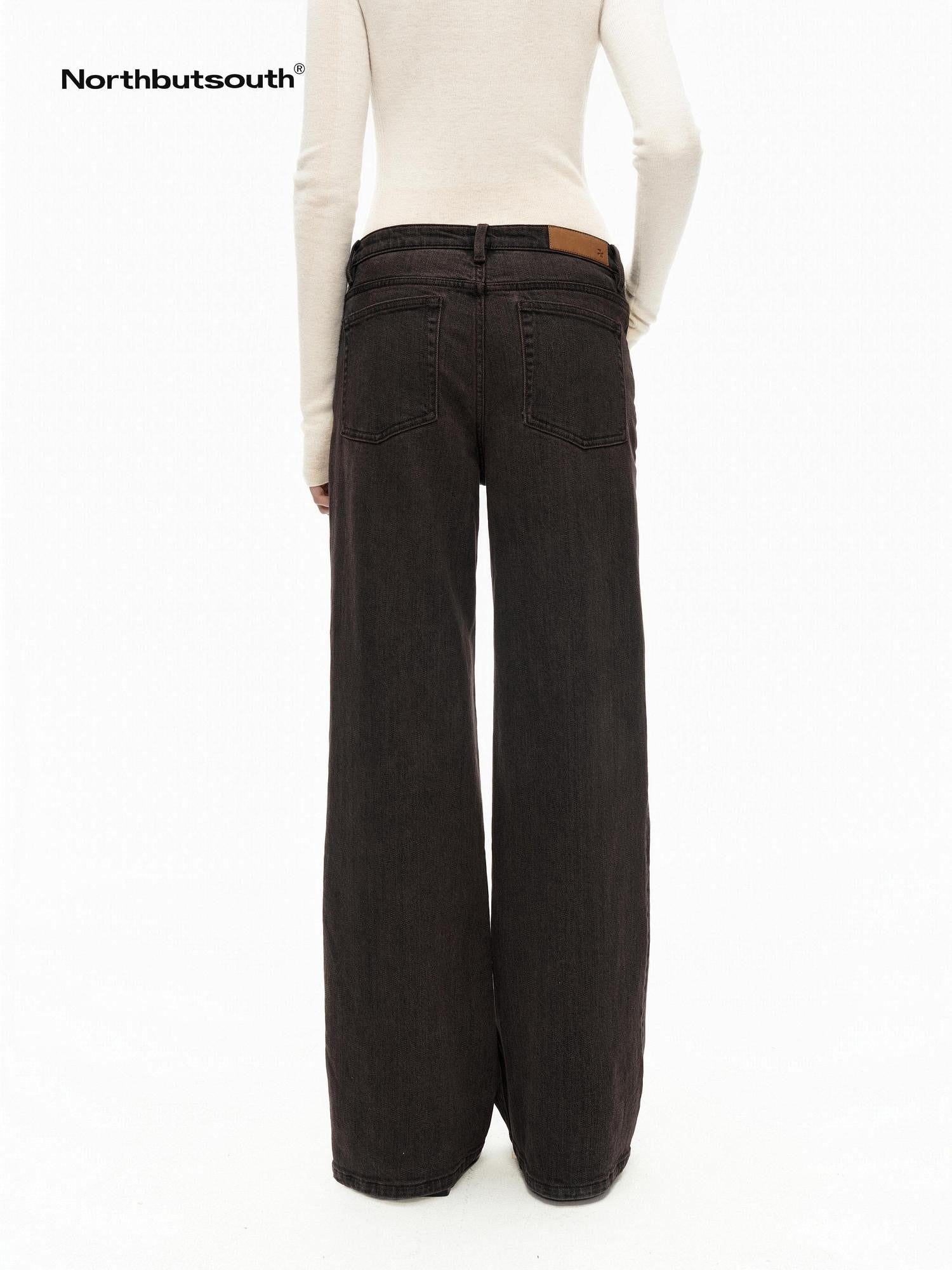 Northbutsouth Chocolate Vintage Distressed Enzyme Wash Women&