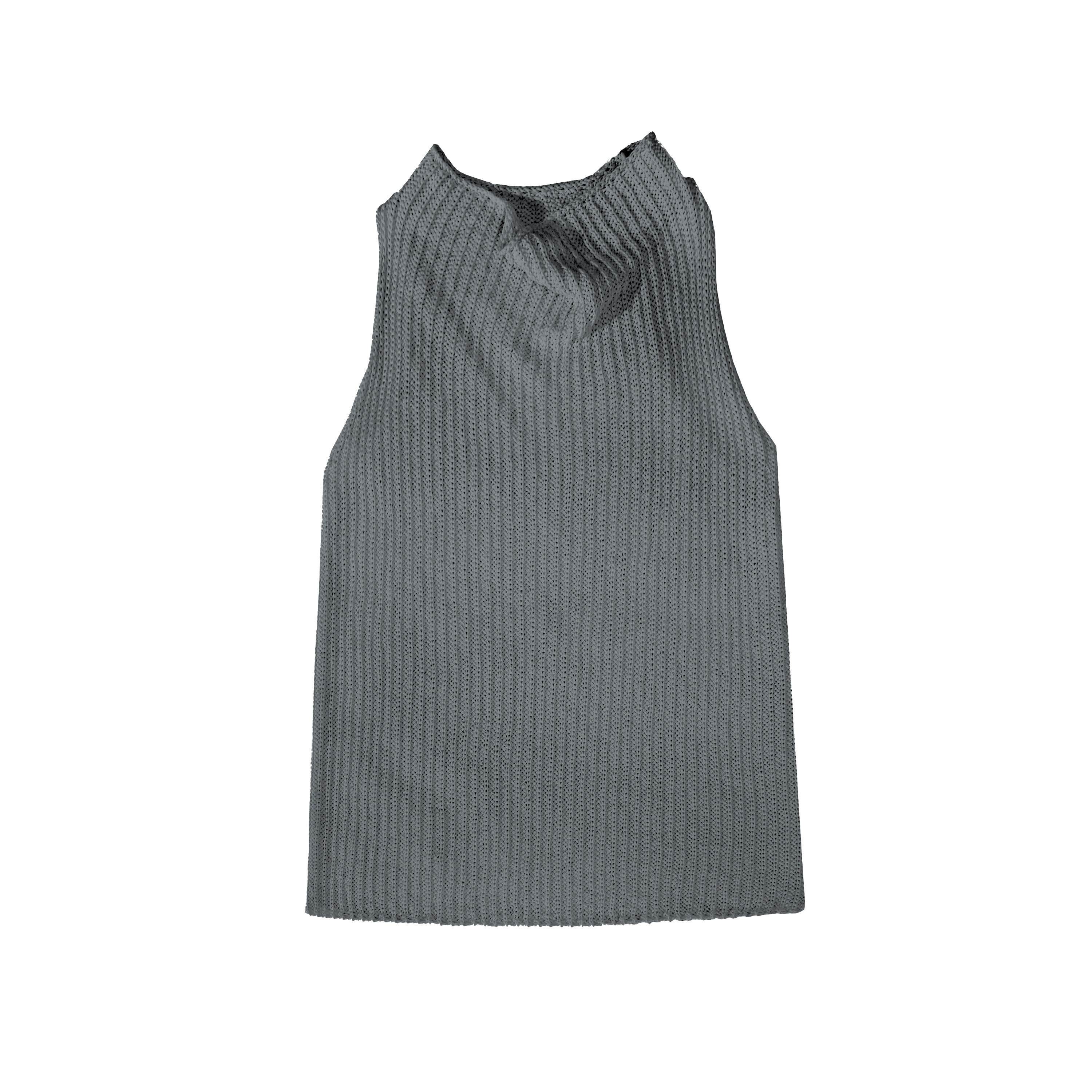 Northbutsouth_Chunky_Ribbed_Breathable_Scoop_Neck_Slim_Fit_Women&