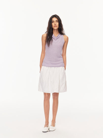 Northbutsouth Chunky Ribbed Breathable Scoop Neck Slim Fit Women&