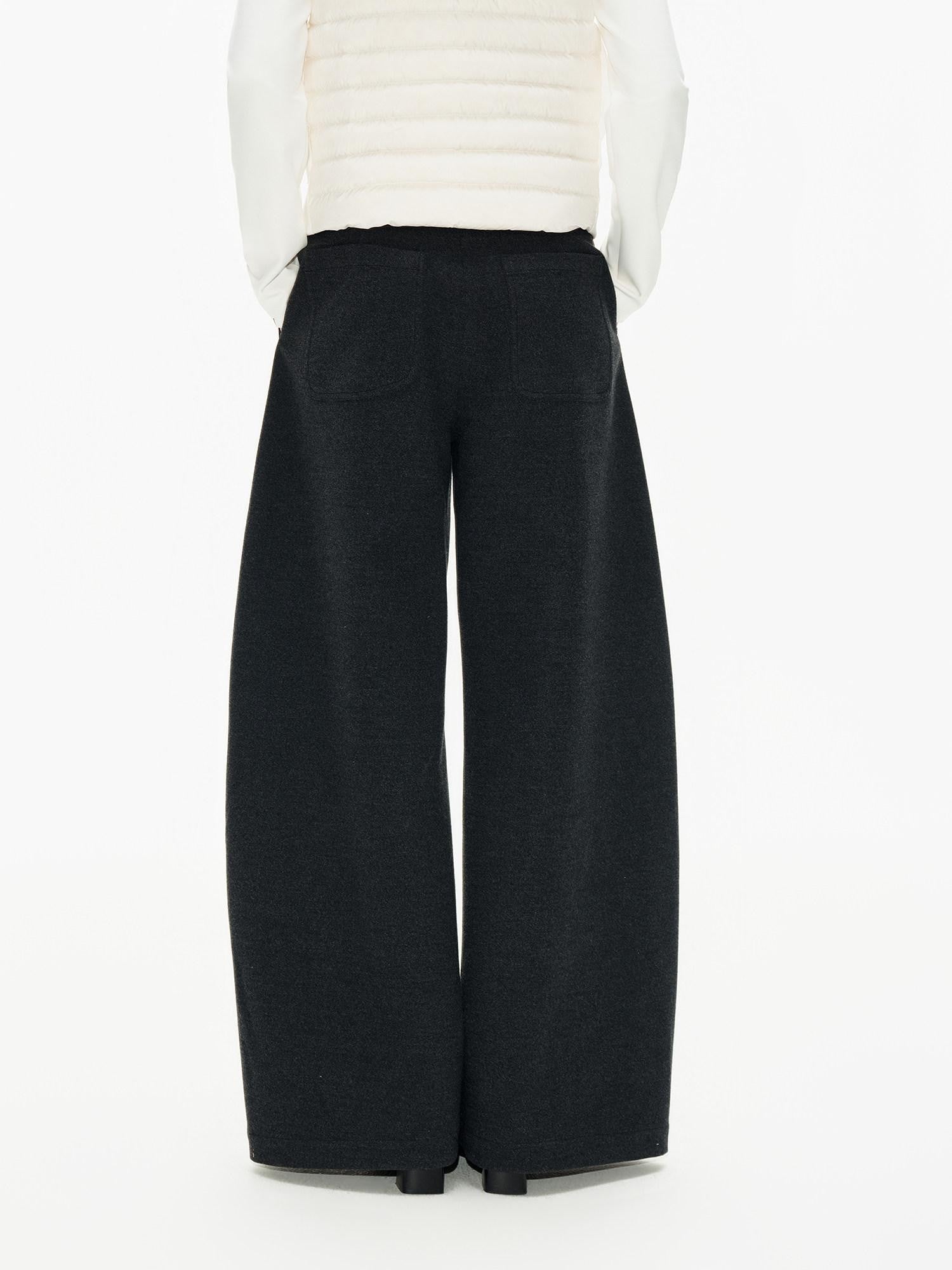 Northbutsouth Classic Black Grey Pleatless Curved Cut Low Rise Women&