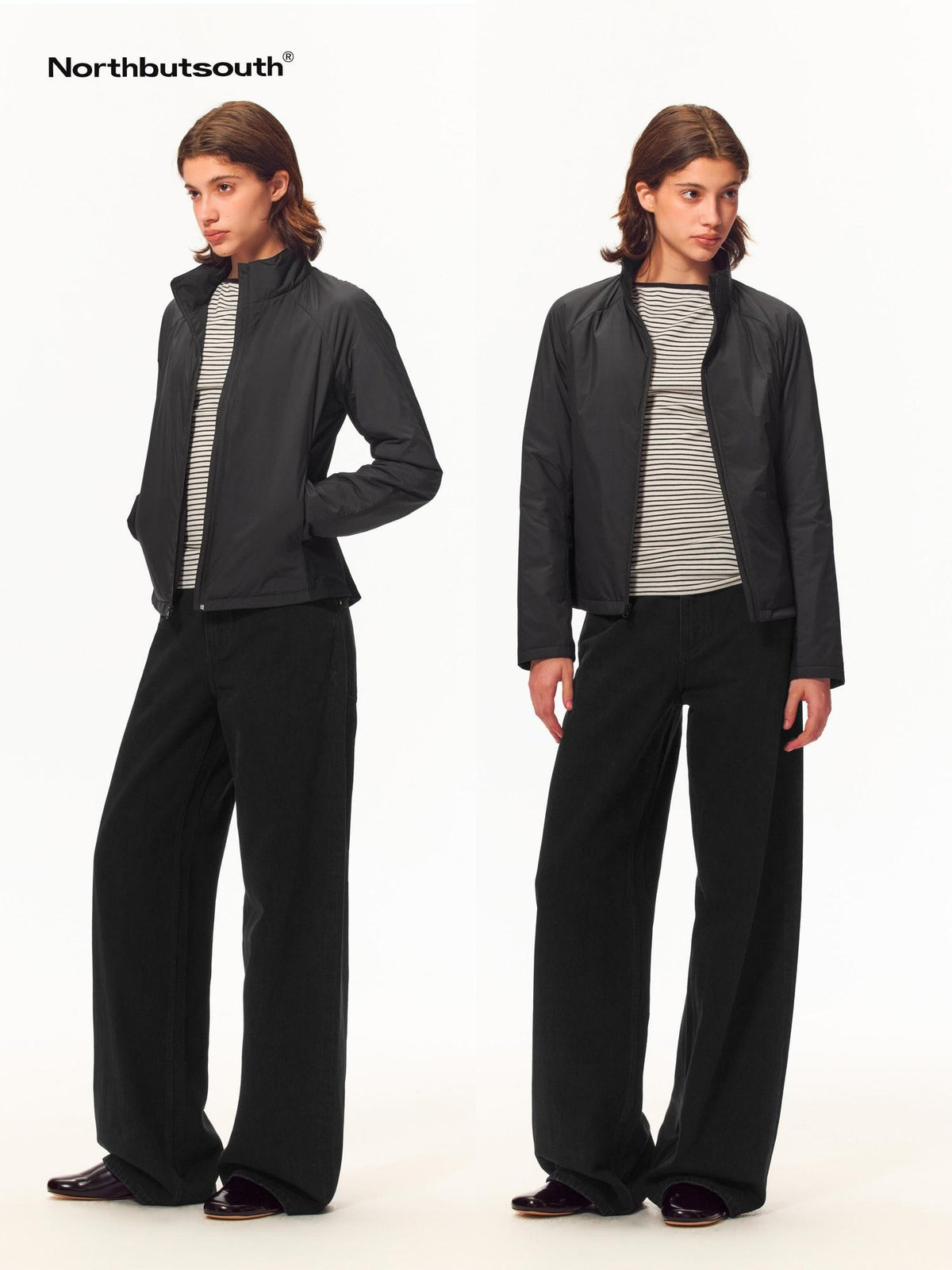 Northbutsouth Classic Black Loose Mid Low Rise Cotton Women&