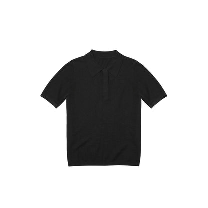 Northbutsouth Classic Black White Polo Collar Knit Top MISSTT
