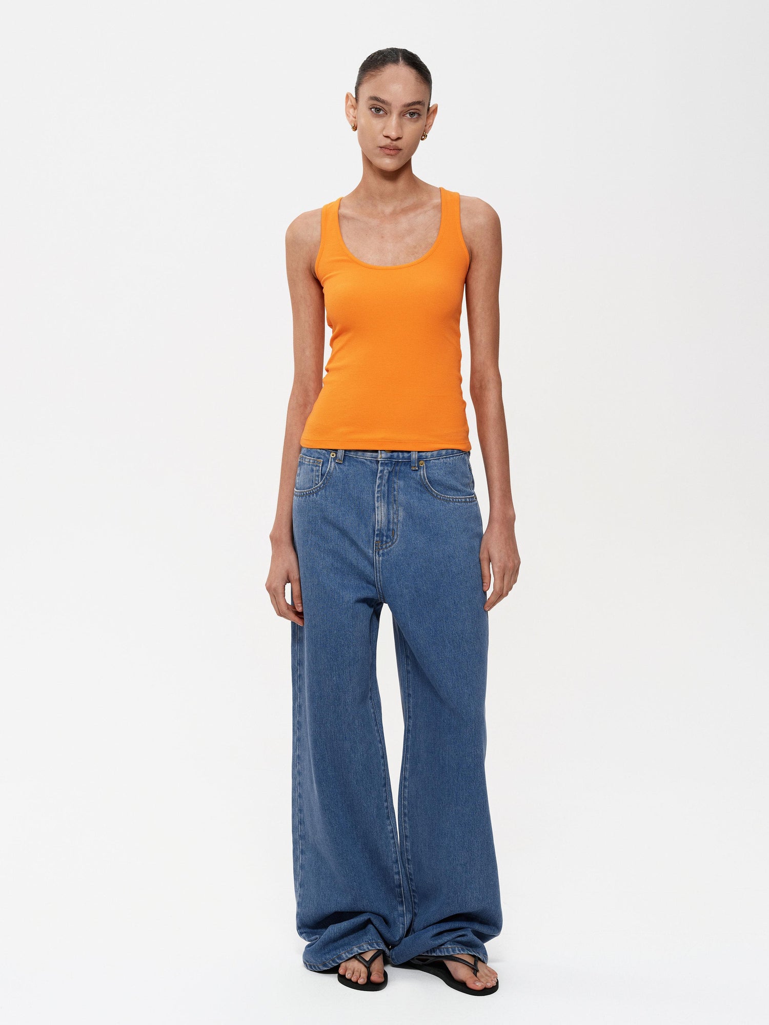 Northbutsouth Classic Blue Straight Leg Low Rise Casual Denim Pants