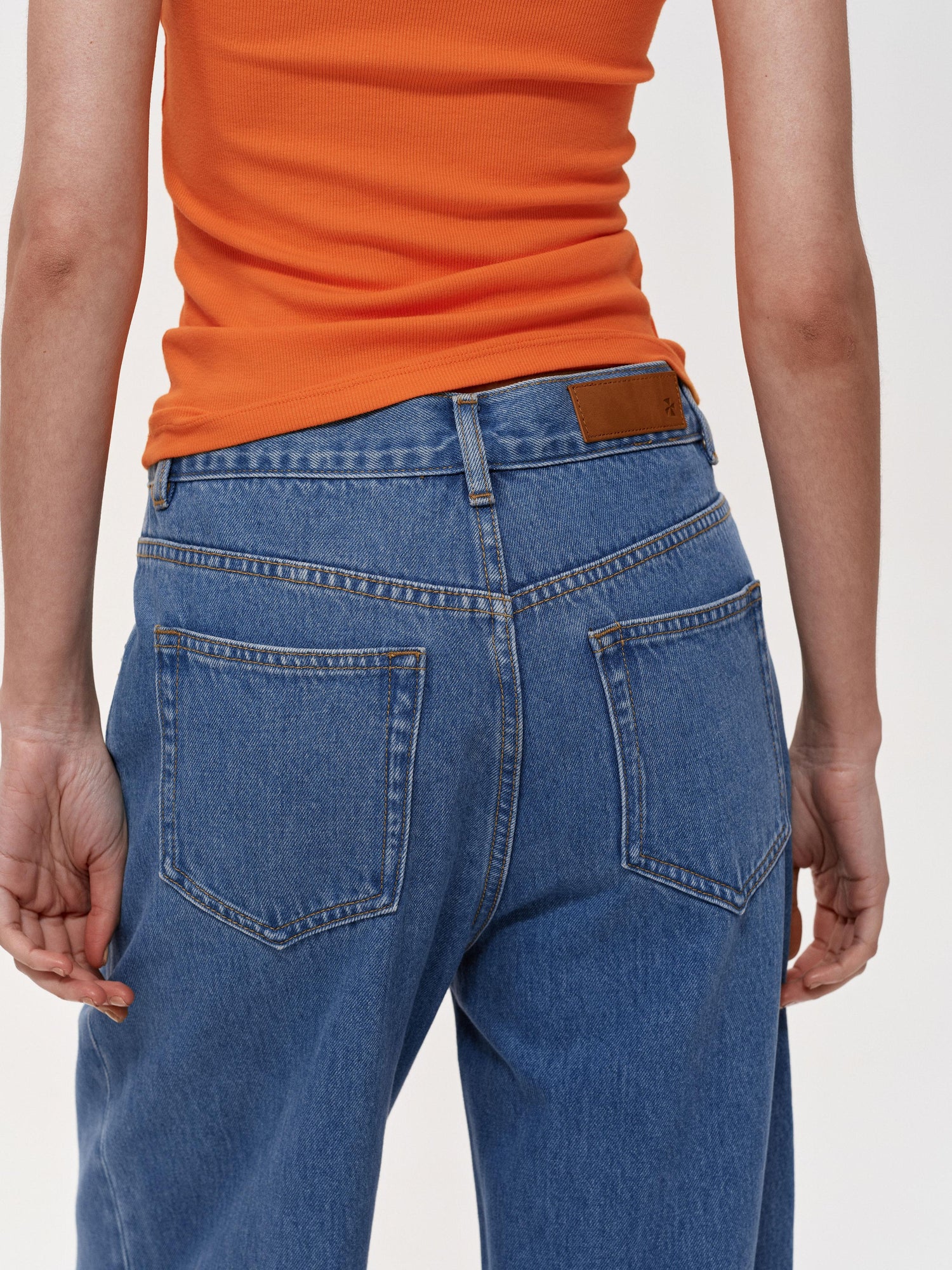 Northbutsouth Classic Blue Straight Leg Low Rise Casual Denim Pants