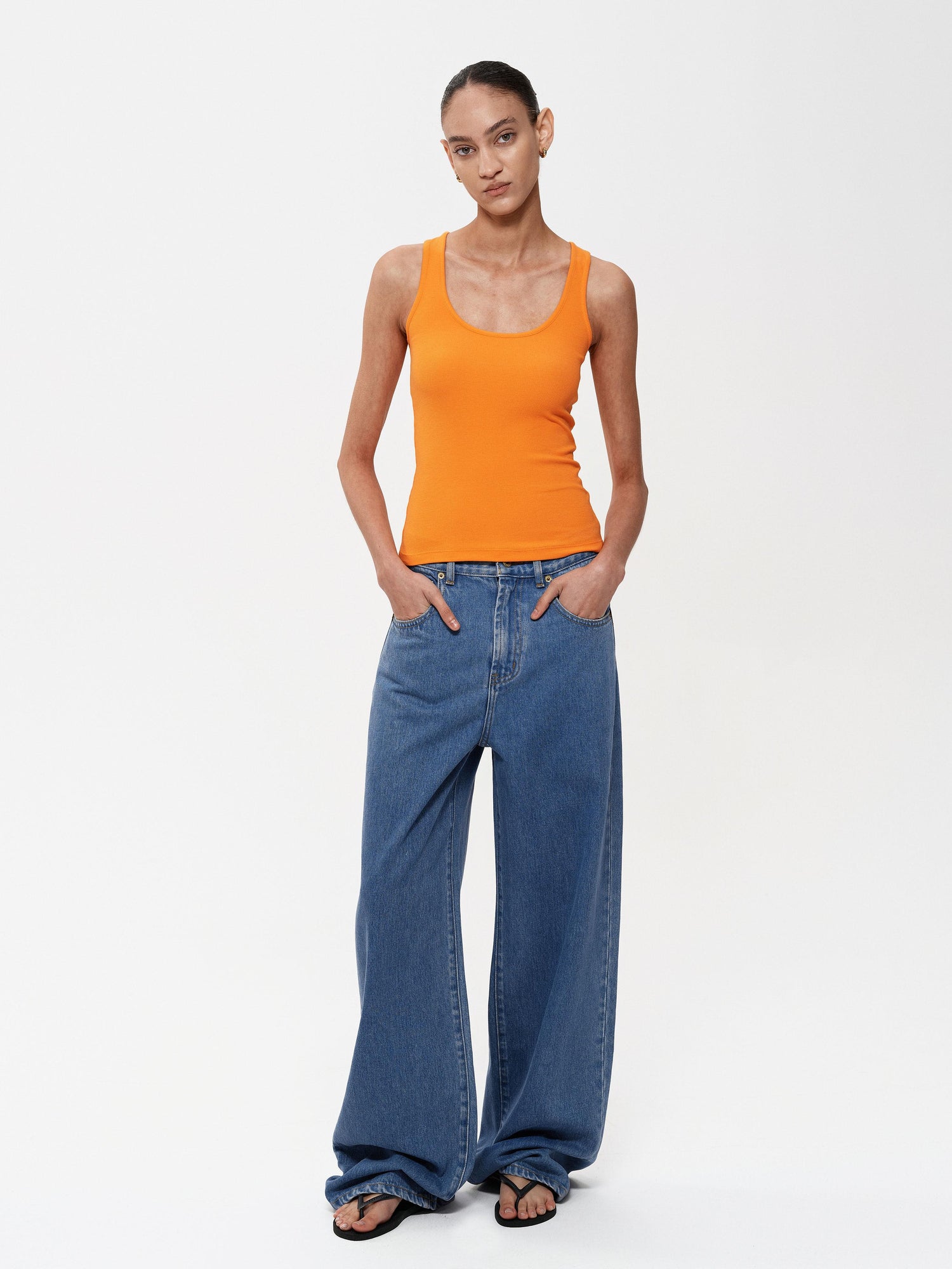 Northbutsouth Classic Blue Straight Leg Low Rise Casual Denim Pants