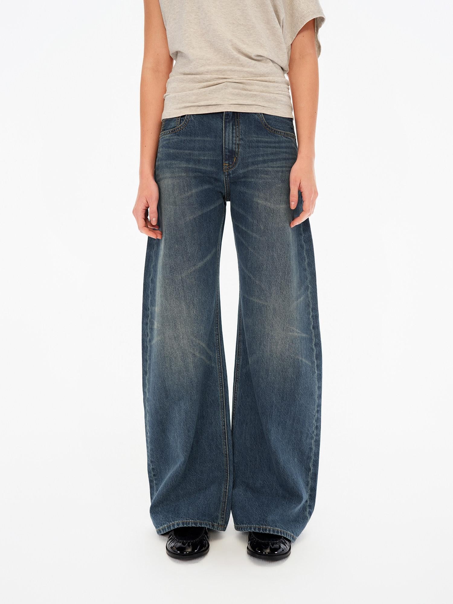 Northbutsouth Classic Blue Whisker Fade Tapered Mid Rise Women&