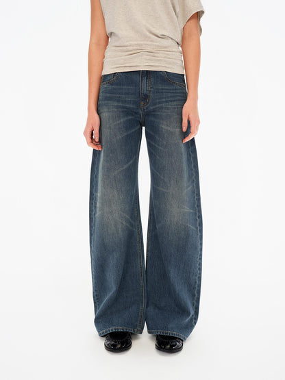 Northbutsouth Classic Blue Whisker Fade Tapered Mid Rise Women&