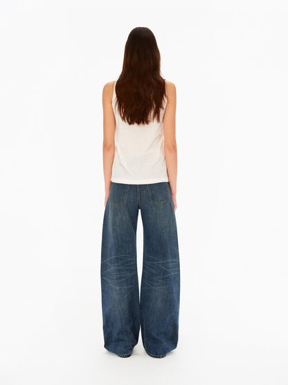 Northbutsouth Classic Blue Whisker Fade Tapered Mid Rise Women&