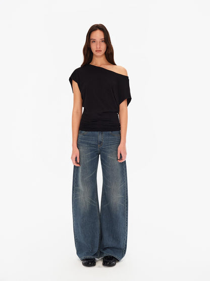 Northbutsouth Classic Blue Whisker Fade Tapered Mid Rise Women&