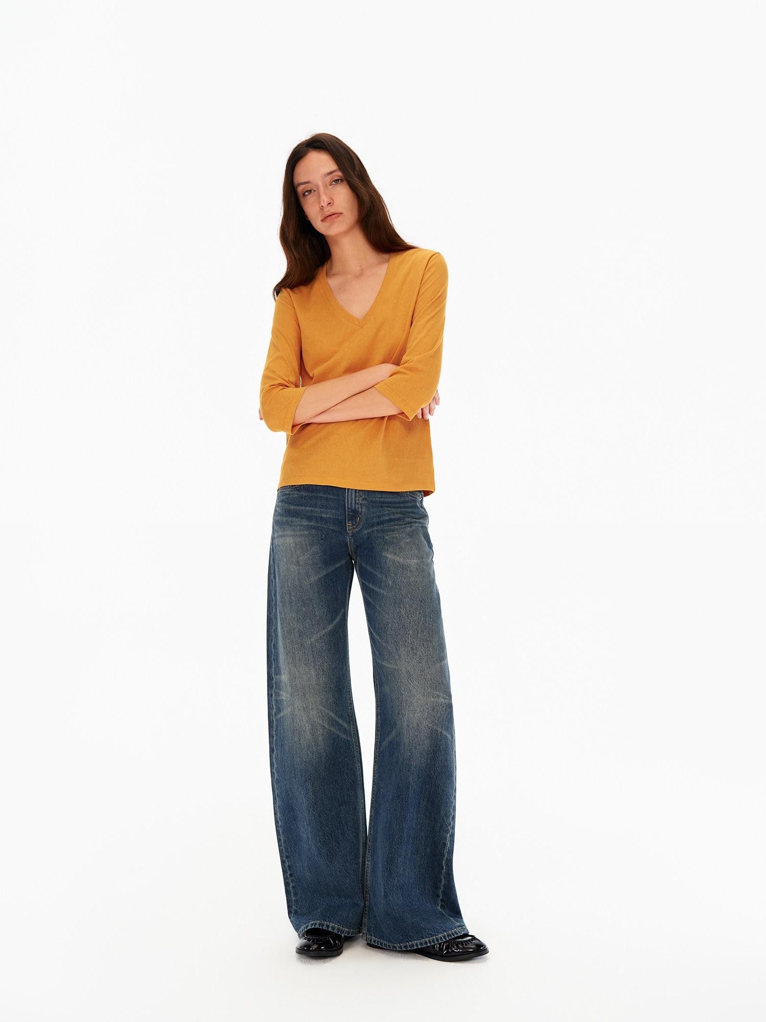 Northbutsouth Classic Blue Whisker Fade Tapered Mid Rise Women&