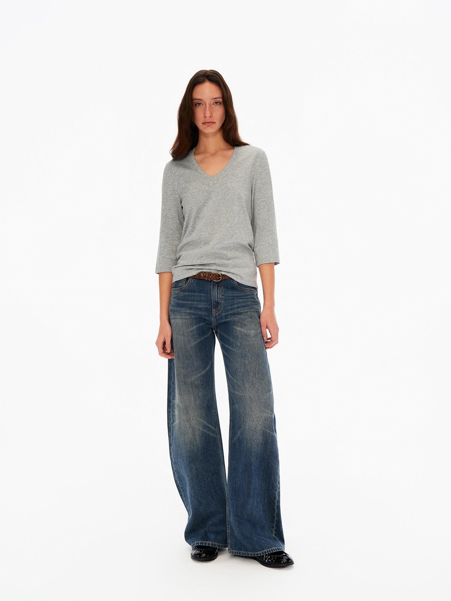 Northbutsouth Classic Blue Whisker Fade Tapered Mid Rise Women&