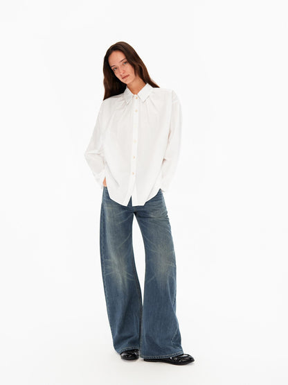 Northbutsouth Classic Blue Whisker Fade Tapered Mid Rise Women&
