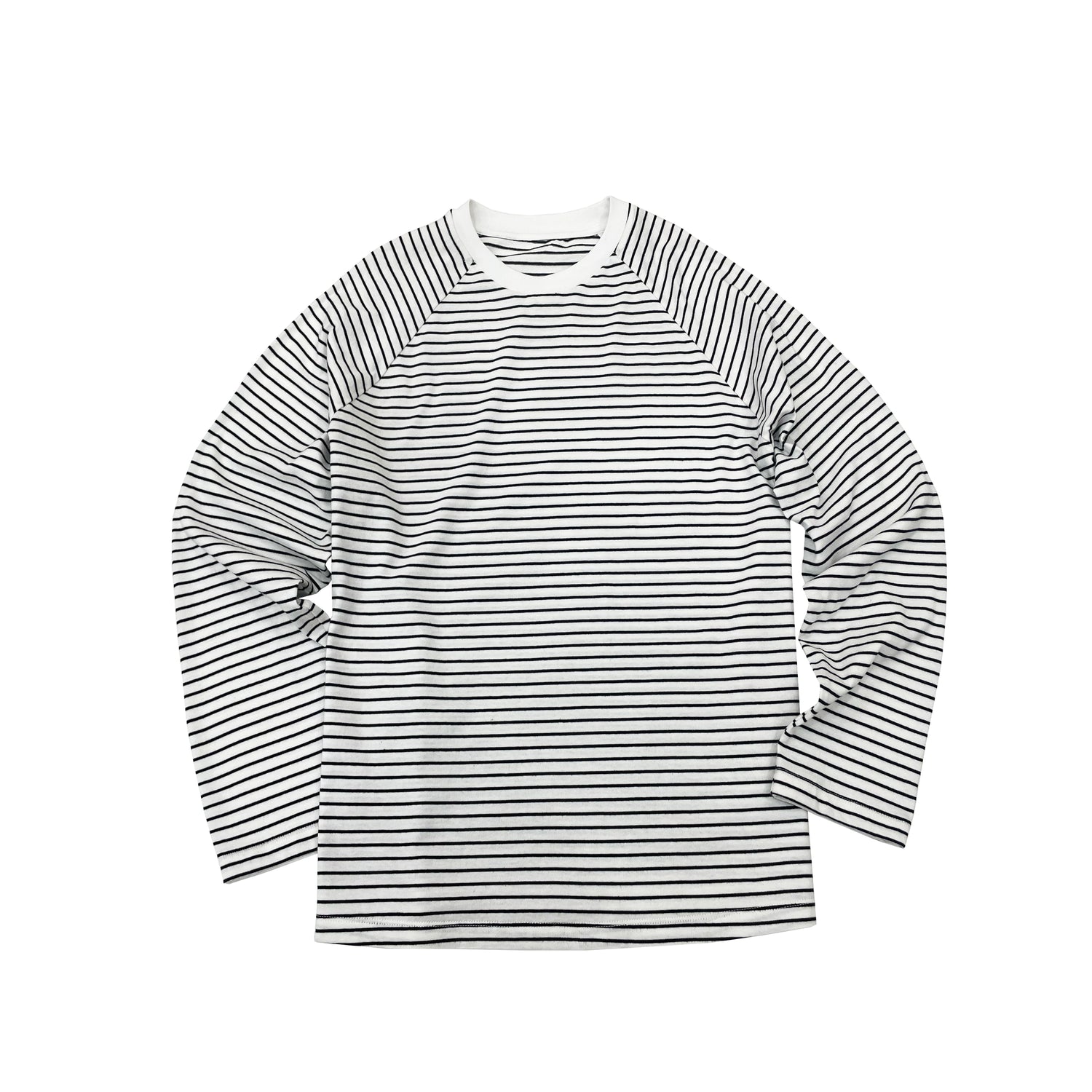 Northbutsouth Classic Crew Neck Raglan Sleeve Striped Relaxed Fit T-shirt MISSTT