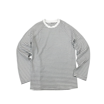 Northbutsouth Classic Crew Neck Raglan Sleeve Striped Relaxed Fit T-shirt MISSTT