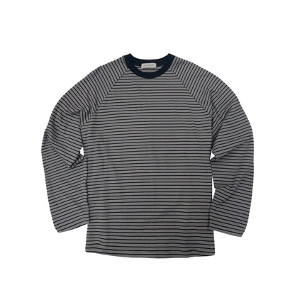 Northbutsouth Classic Crew Neck Raglan Sleeve Striped Relaxed Fit T-shirt MISSTT