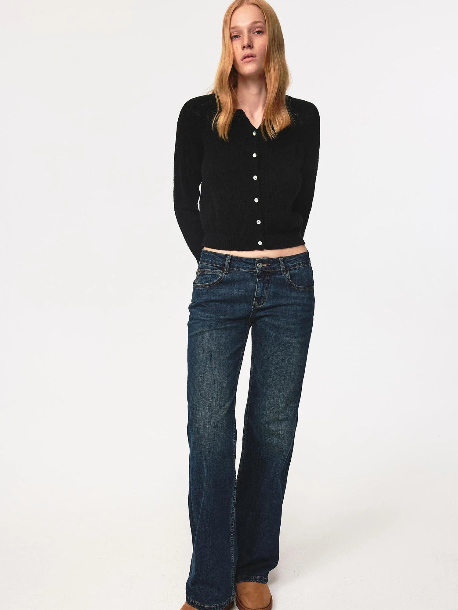 Classic Crewneck Textured Raglan Sweater Cardigan