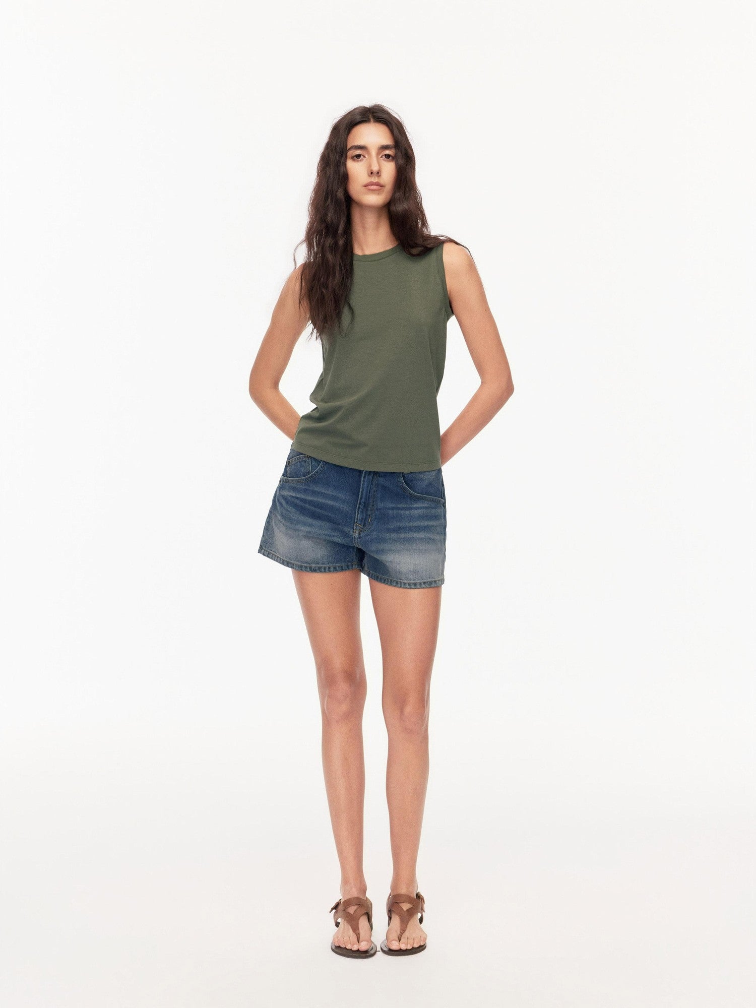 Northbutsouth Classic Four Color Round Neck Slim Fit Square Cut Women&