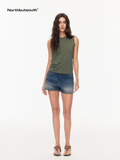 Northbutsouth Classic Four Color Round Neck Slim Fit Square Cut Women&