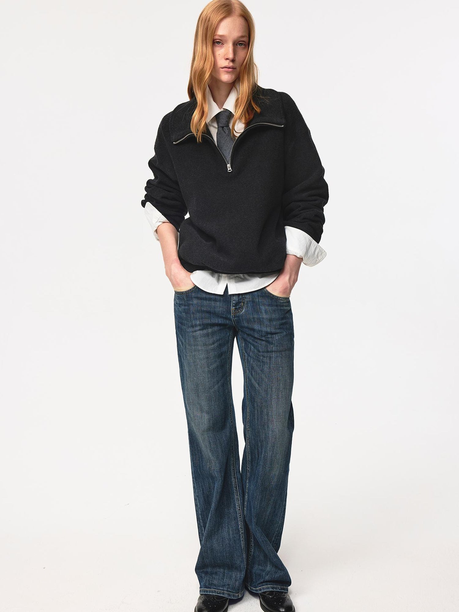 Northbutsouth Classic Half Zip Pullover With Pockets