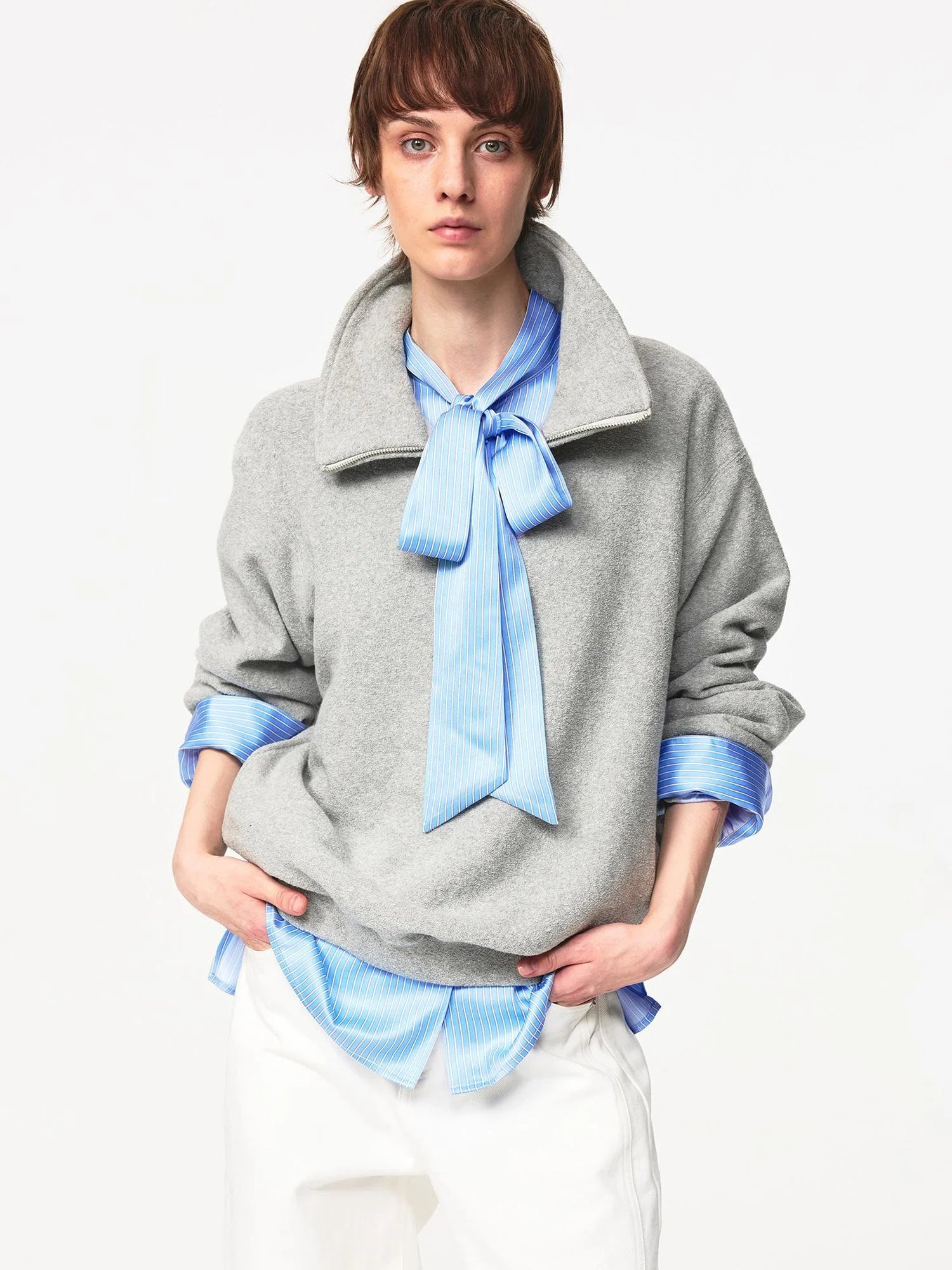 Classic Half Zip Pullover With Pockets