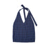Northbutsouth Classic Plaid Deep V Back Tie Halter Top MISSTT