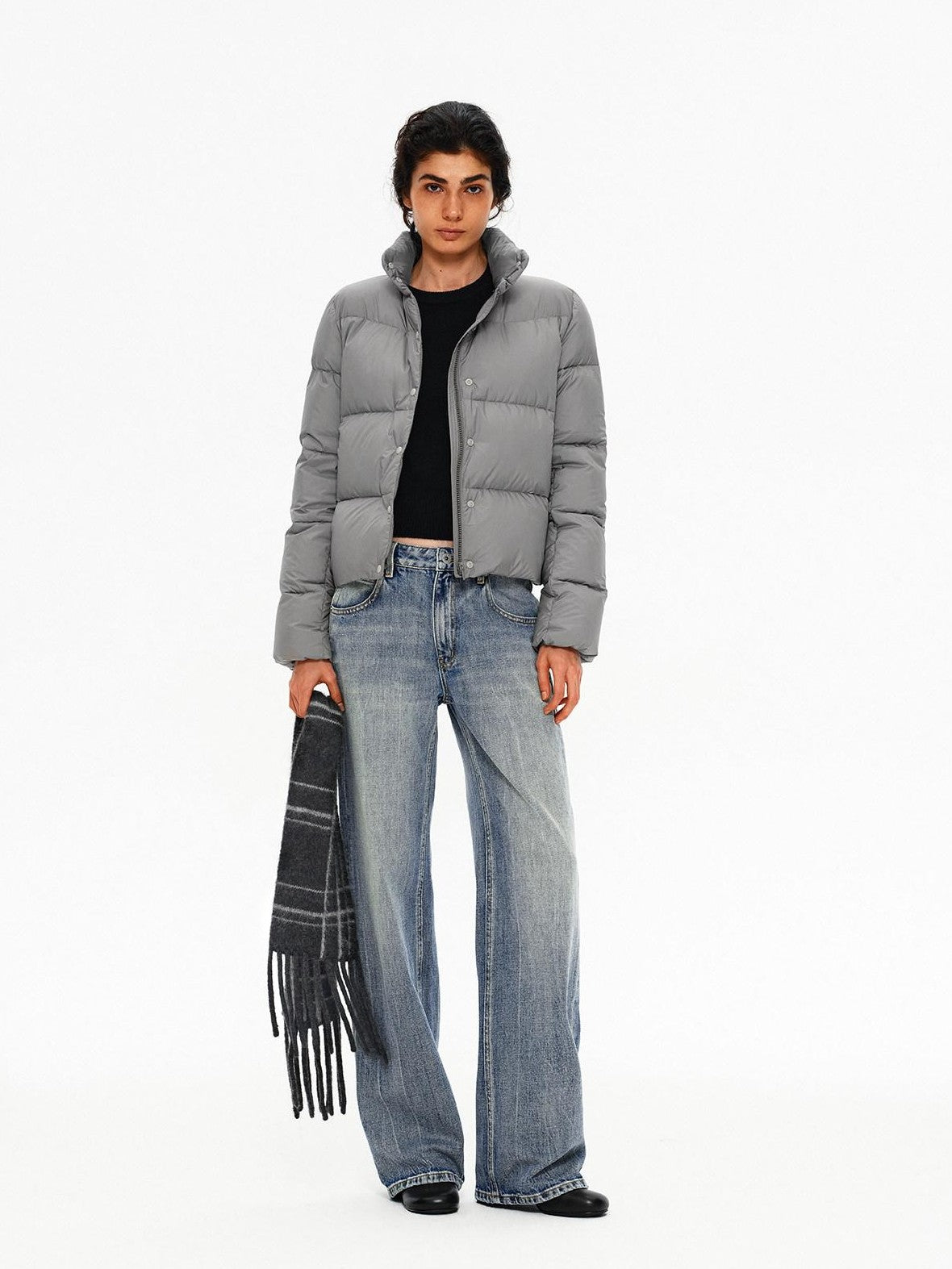 Northbutsouth Classic Plaid Fringed Reversible Women&