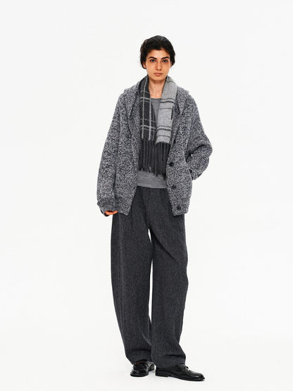 Northbutsouth Classic Plaid Fringed Reversible Women&