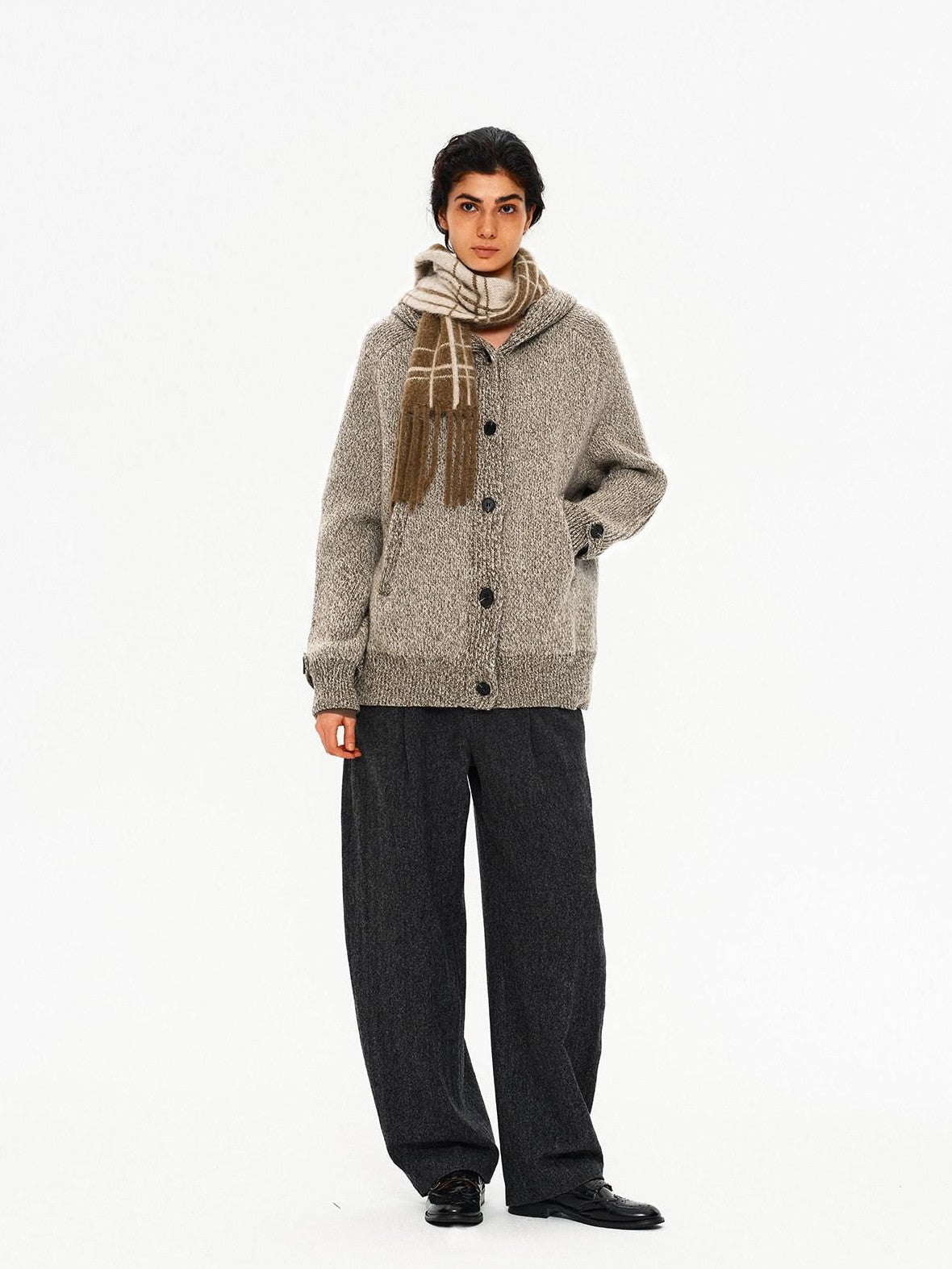 Northbutsouth Classic Plaid Fringed Reversible Women&