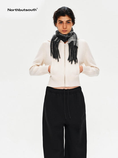 Northbutsouth Classic Plaid Fringed Reversible Women&