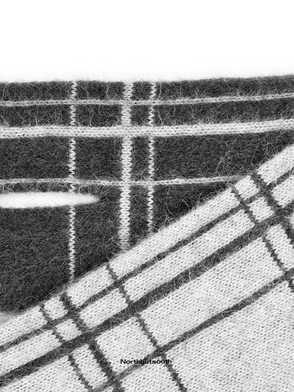 Northbutsouth Classic Plaid Fringed Reversible Women&