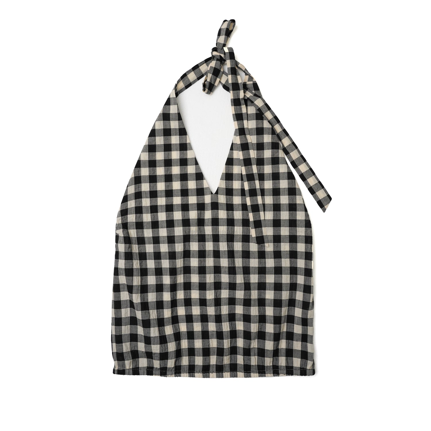 Northbutsouth Classic Plaid Halter Tie Back Deep V Backless Top MISSTT