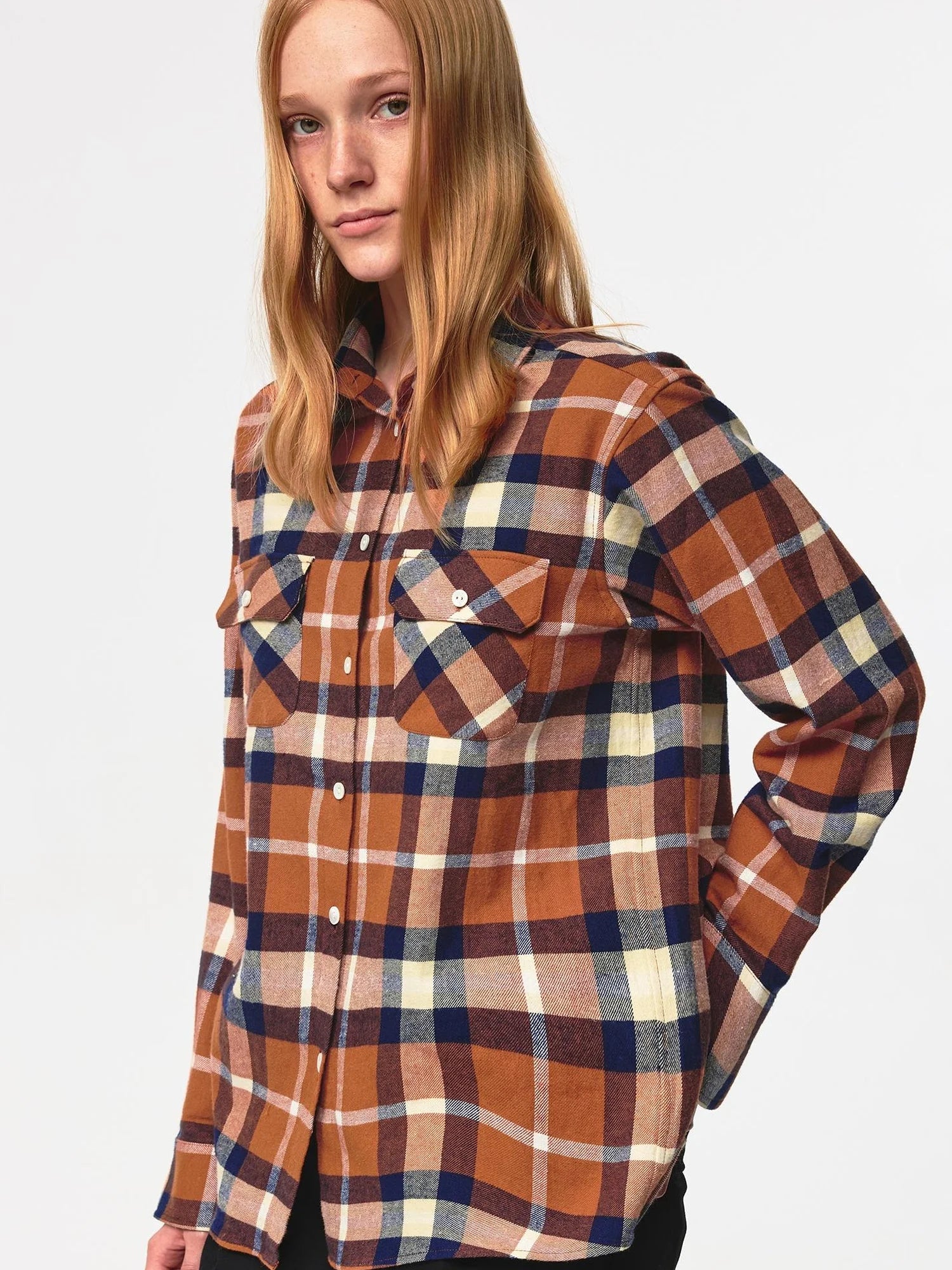 Classic Retro Checkered Loose Fit Hemp Shirt Jacket