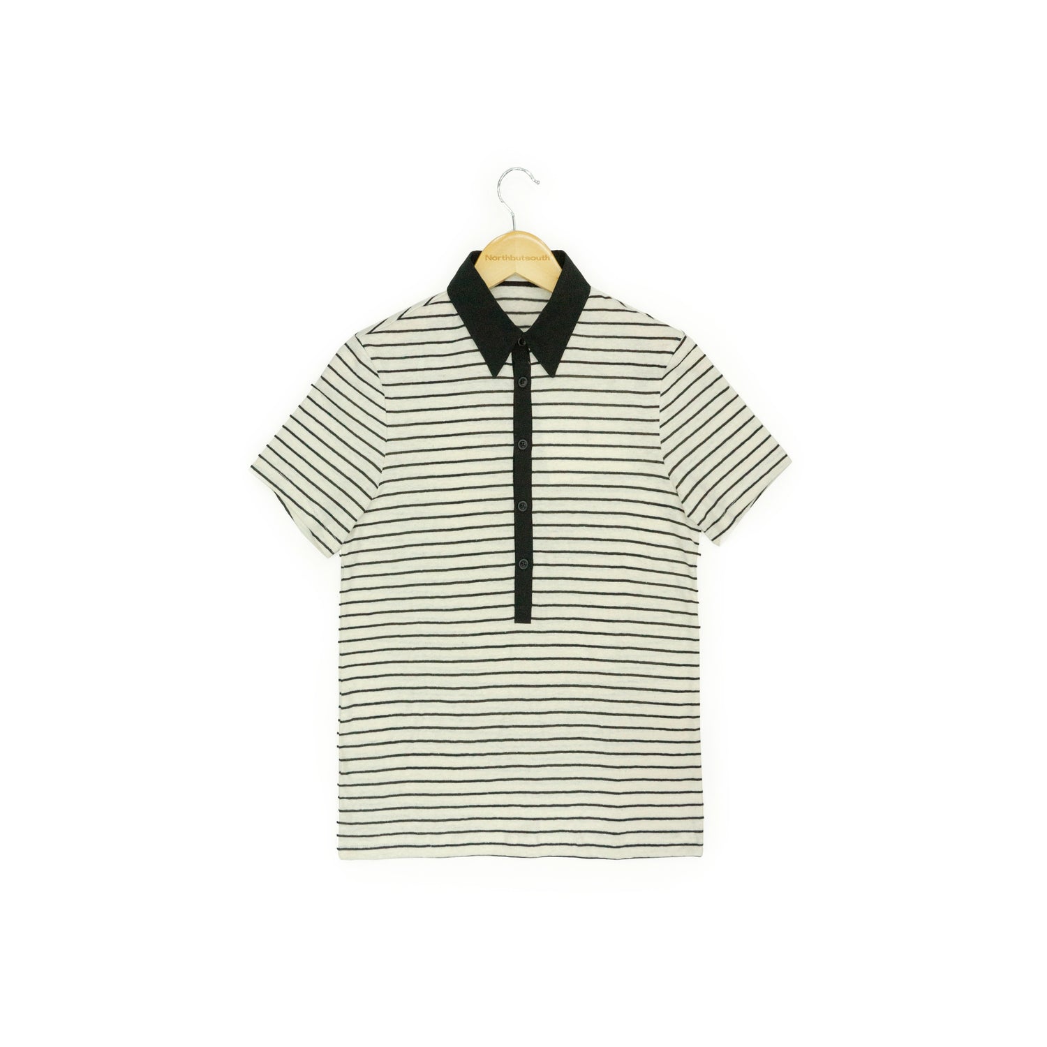 Northbutsouth Classic Stripe Polo Collar Relaxed Fit Casual T-shirt MISSTT
