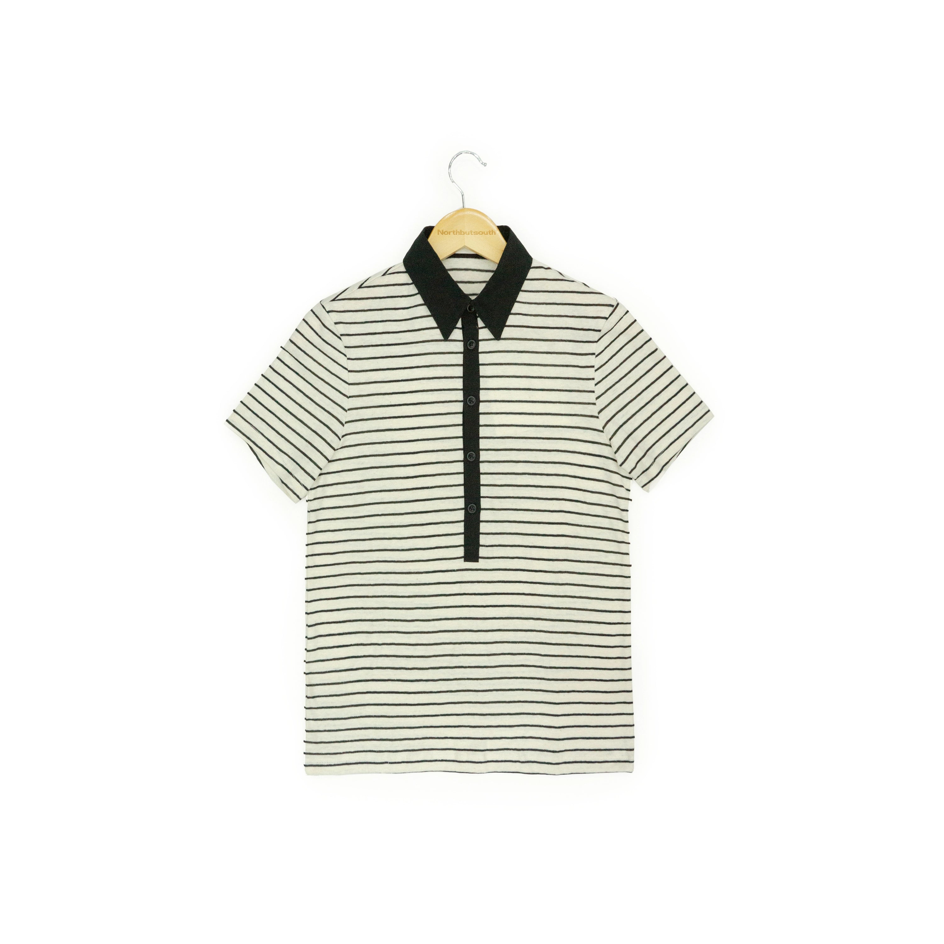 Northbutsouth Classic Stripe Polo Collar Relaxed Fit Casual T-shirt MISSTT