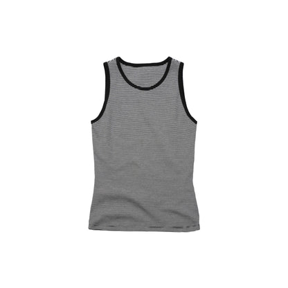 Northbutsouth Classic Striped Round Neck Slim Fitting Color Block Vest MISSTT