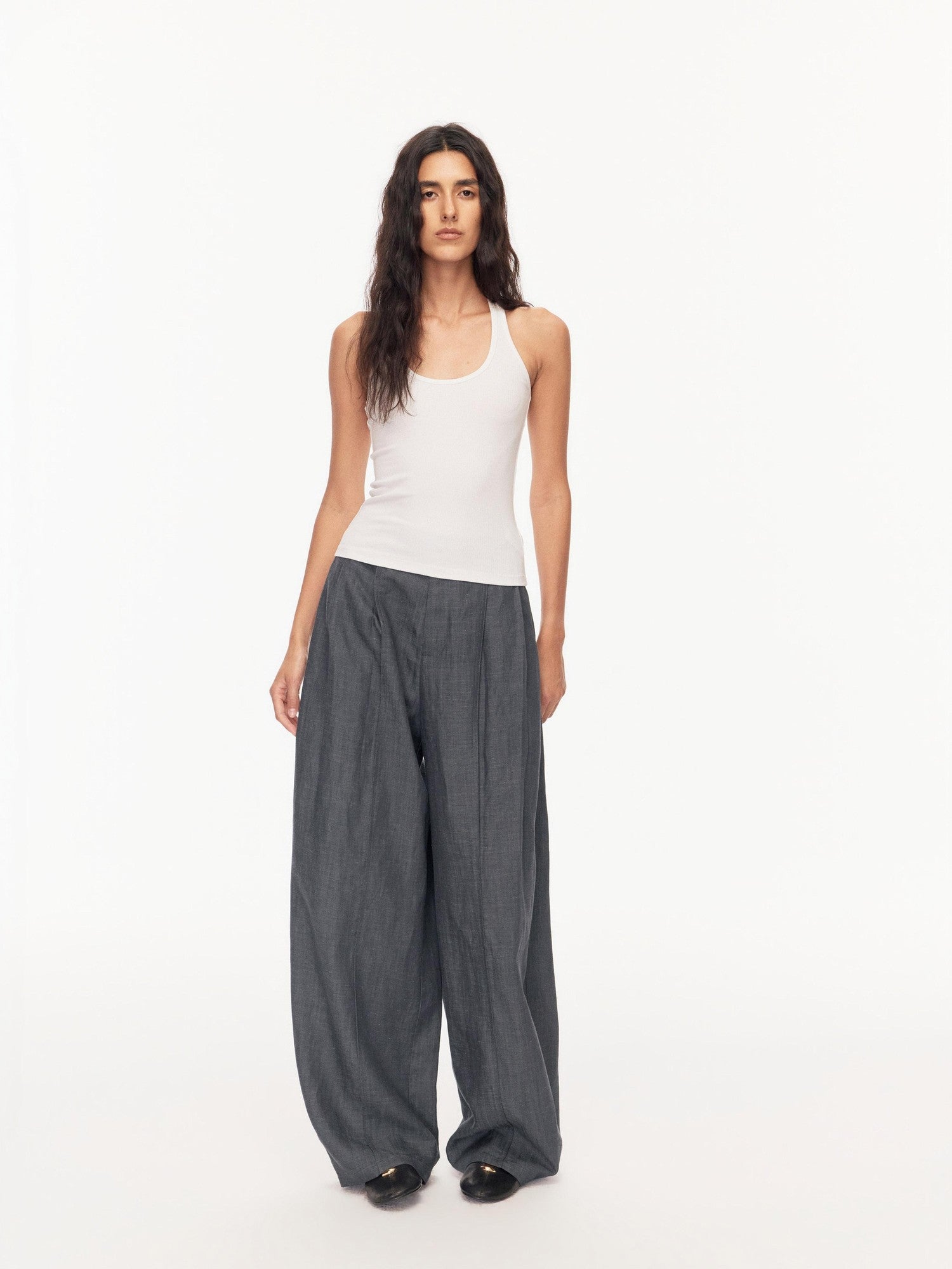 Northbutsouth Classic Three Color Ribbed Racerback Slimming Women&