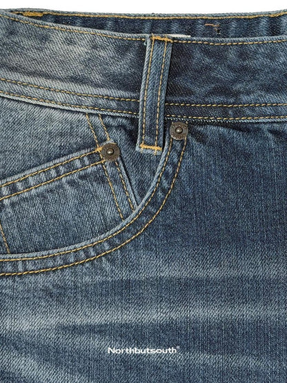 Northbutsouth Classic Vintage Washed Blue Red Selvedge Micro A Women&