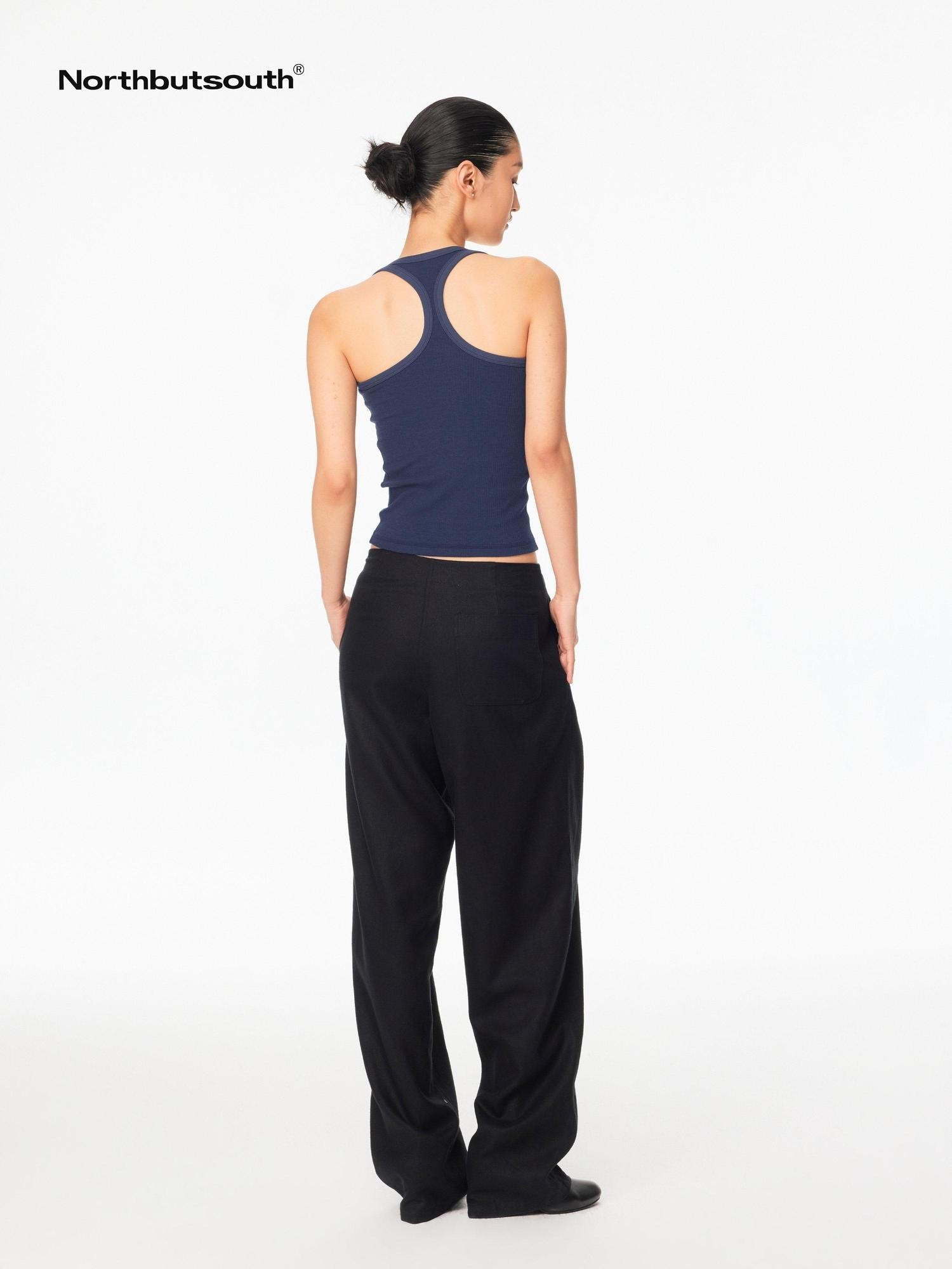 Northbutsouth Cocoon Double Pleat No Waistband Mid Low Rise Women&
